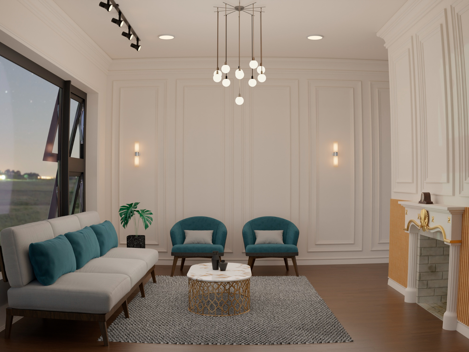 Finished basement lounge portfolio placeholder